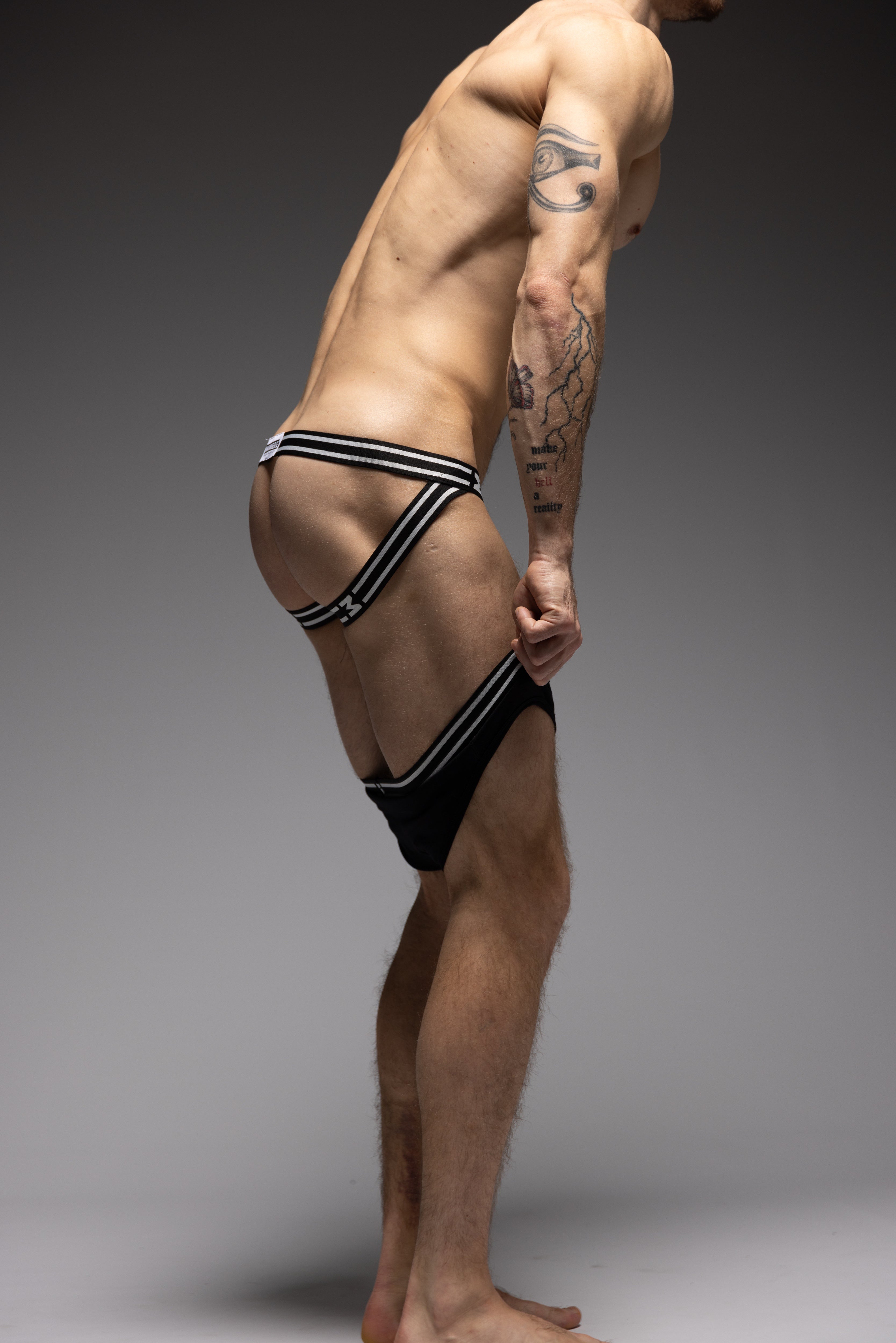 PACK 2 BRIEFS + JOCKSTRAP DARK