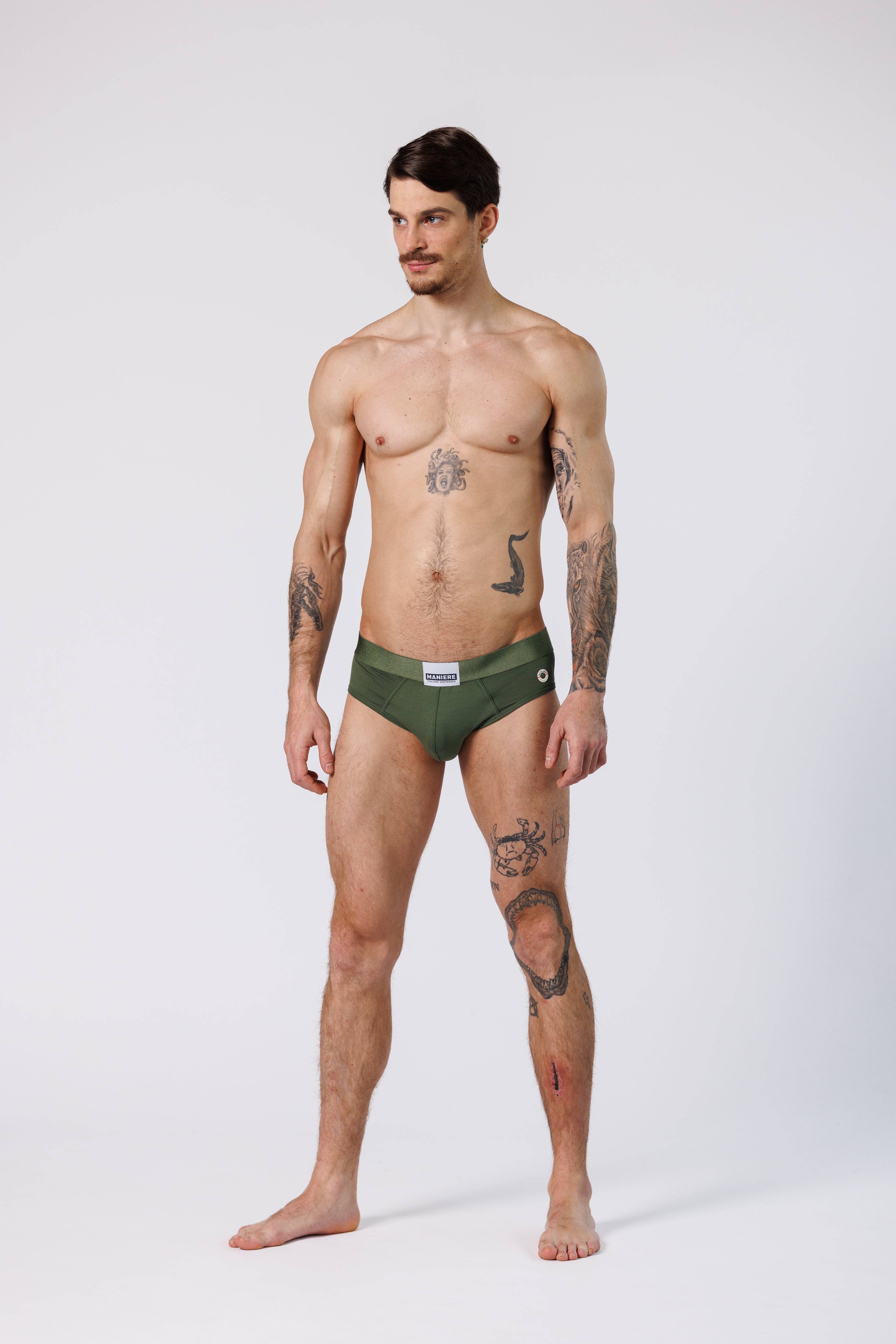 BRIEFS MONOCHROME GREEN