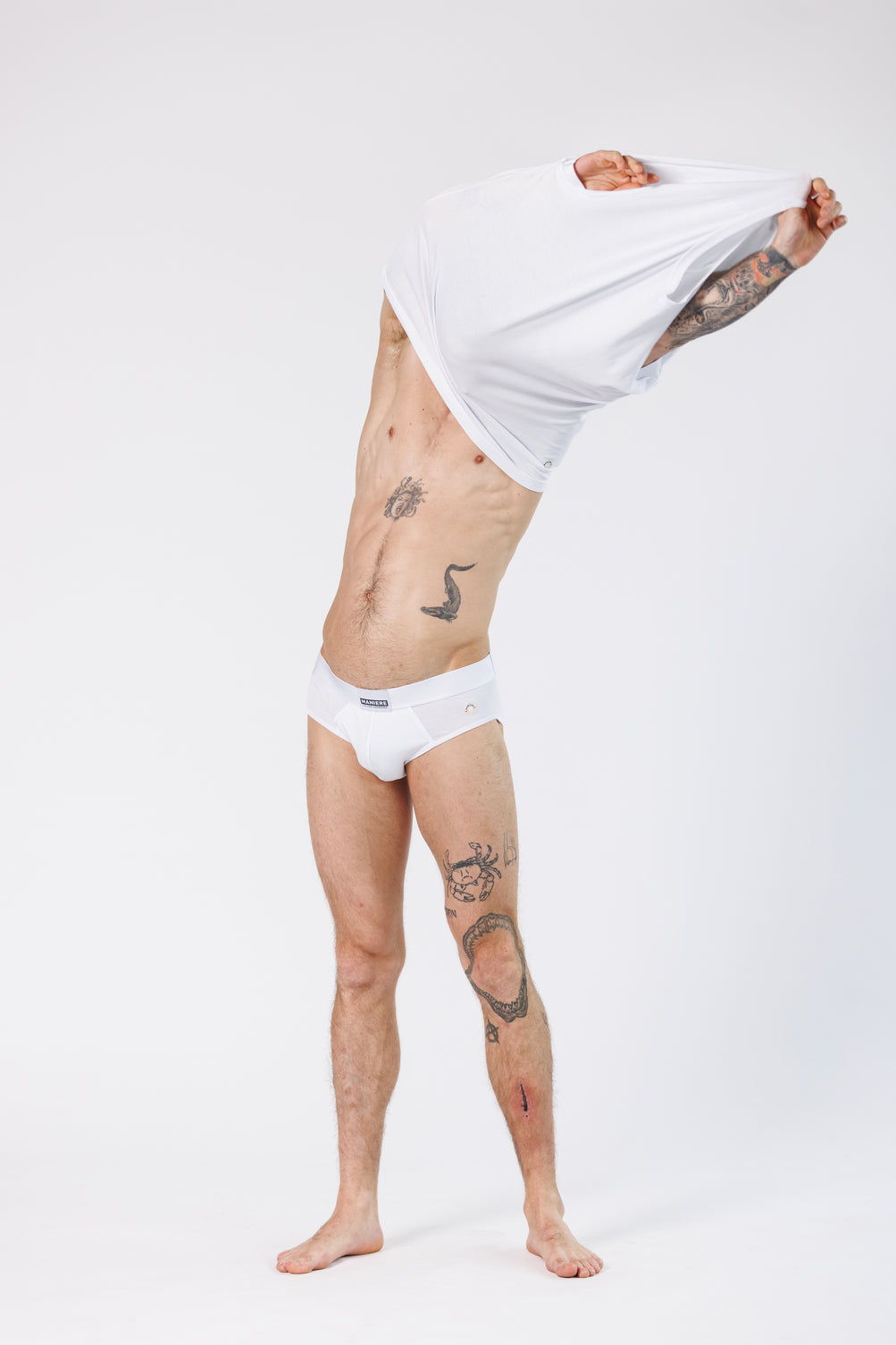 PACK T-SHIRT + BRIEFS MONOCHROME WHITE