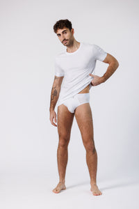 PACK T-SHIRT + BRIEFS MONOCHROME WHITE