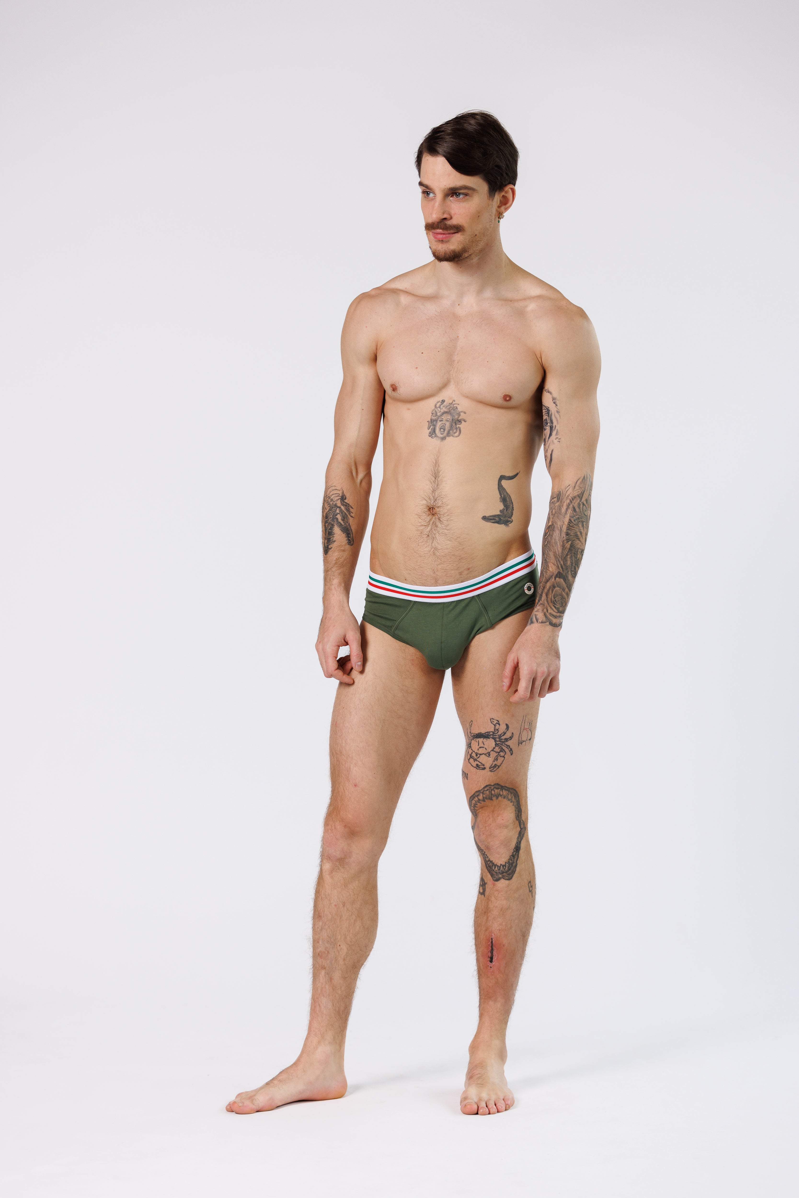 BRIEFS TRICOLOR GREEN