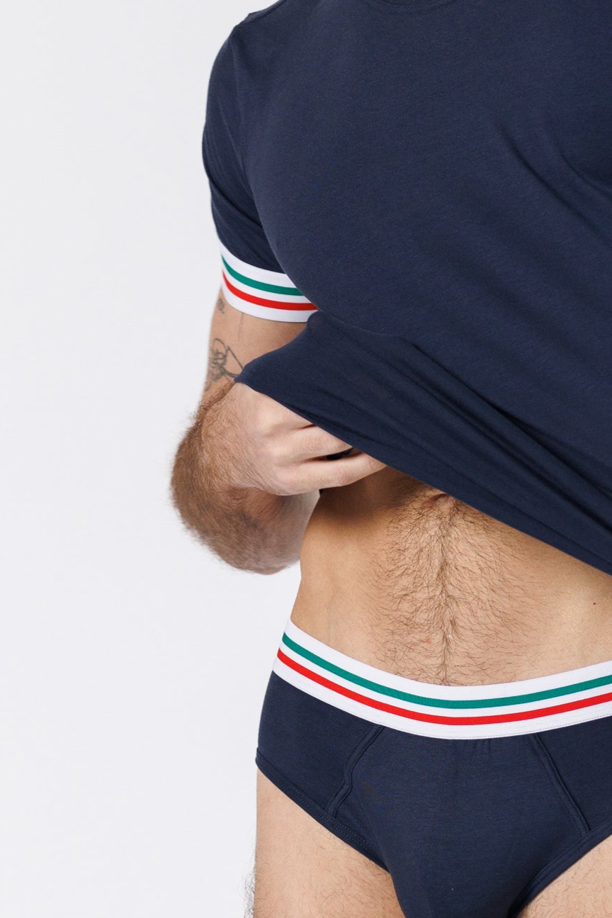 PACK T-SHIRT + BRIEFS TRICOLOR BLUE