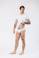 PACK T-SHIRT + BRIEFS TRICOLOR WHITE