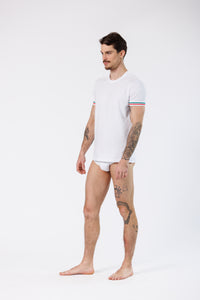 PACK T-SHIRT + BRIEFS TRICOLOR WHITE